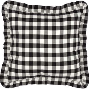Buffalo Check Ruffled Throw Pillow 18x18